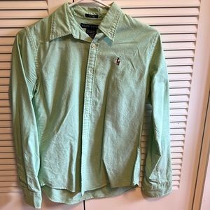 Pale green Ralph Lauren button down shirt
